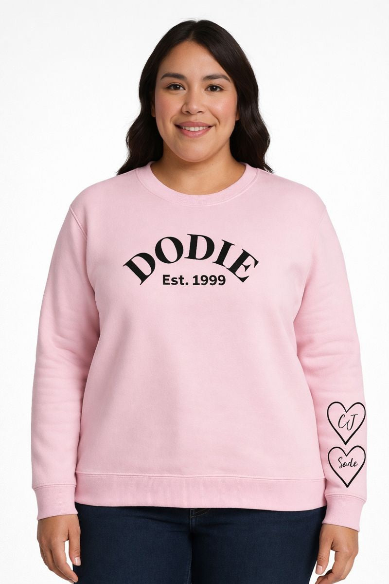 Personalized Grandma Sweatshirt - Custom Name with Grandkids Hearts
