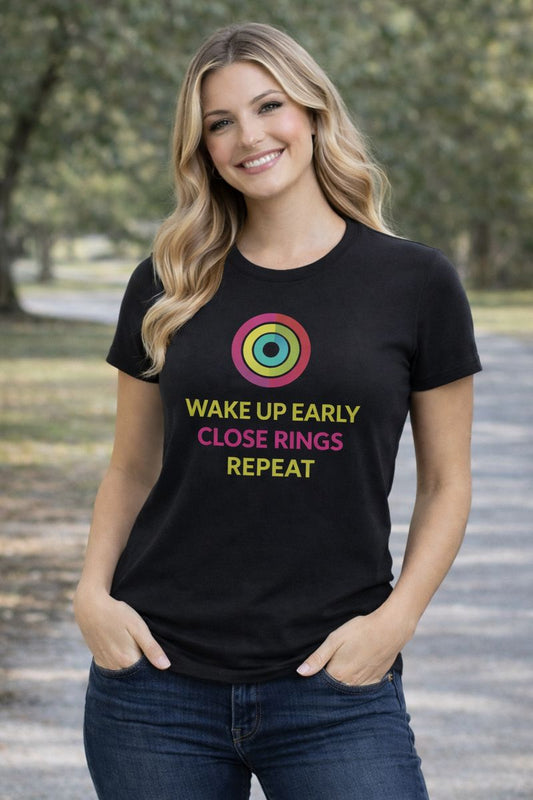 Wake Up Early Close Rings Repeat - Motivational Fitness Tank