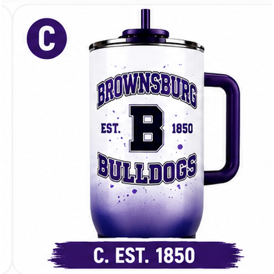 Brownsburg Bulldogs Custom Tumbler & Bottle Fundraiser