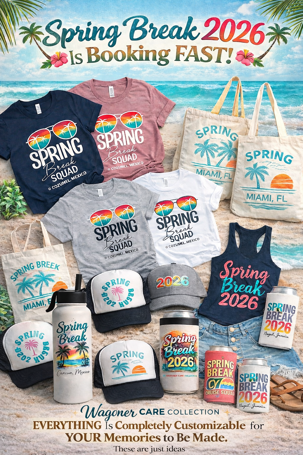 Spring Break 2026 Beach Tote Bag