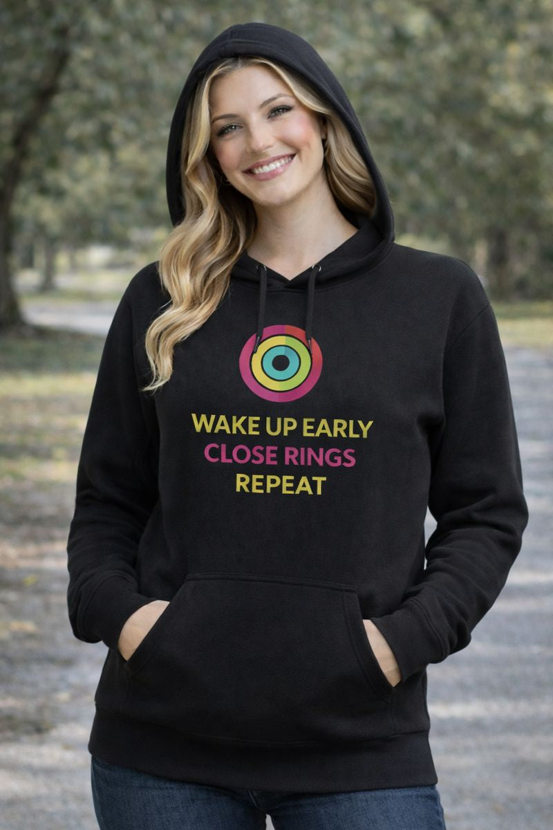 Wake Up Early Close Rings Repeat - Motivational Fitness Tank